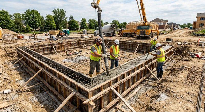 Foundation Pouring in Fort Wayne, IN