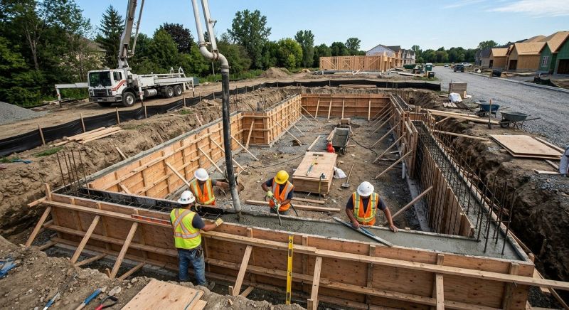 Poured Foundation Installation in Greenville, SC