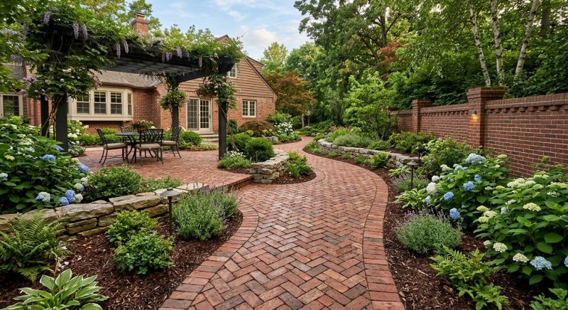 Brick Hardscape Construction in Worcester, MA