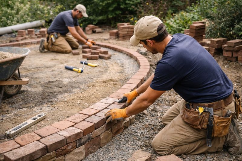 Brick Hardscape Installation in Fairfield County, CT