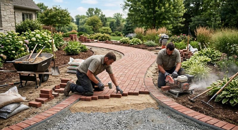 Brick Landscaping Installation in Fairfield County, CT