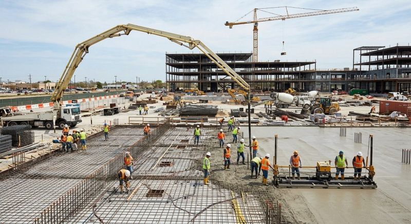 Commercial Slab Construction in Williamsburg, VA