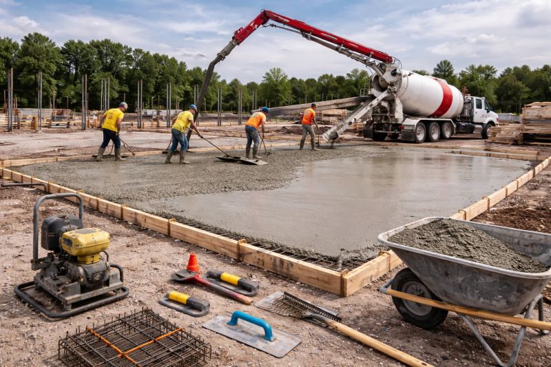 Commercial Slab Construction in West Des Moines, IA